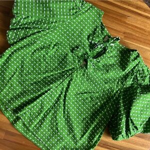 NWT Kate Spade New York x Target Textured Polka Dot Puff Short Sleeve Blouse